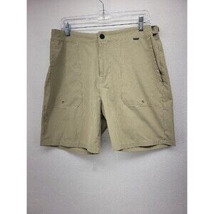 Hurley Mens Shorts Brown 33 Stretch Outdoor Bermuda Hiking Camping Walking Fish